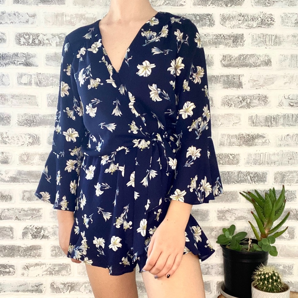 Forever 21 Navy Blue Romper
